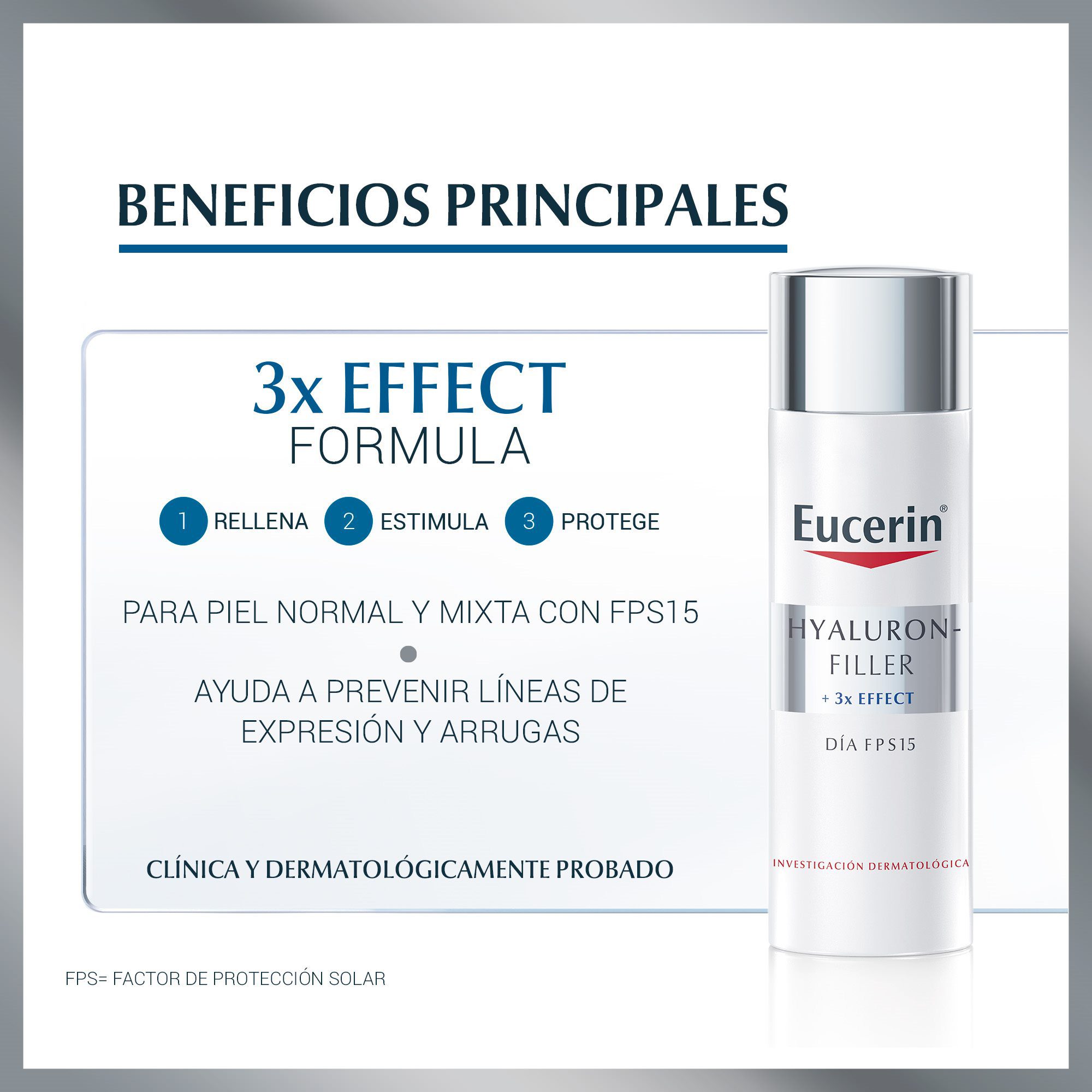 EUCERIN - CREMA HYALURON-FILLER +3x EFFECT DIA FPS 15 - Imagen 4
