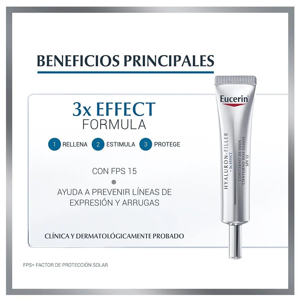 EUCERIN - Hyaluron-Filler + 3x Effect Contorno de Ojos FPS15 - Imagen 3