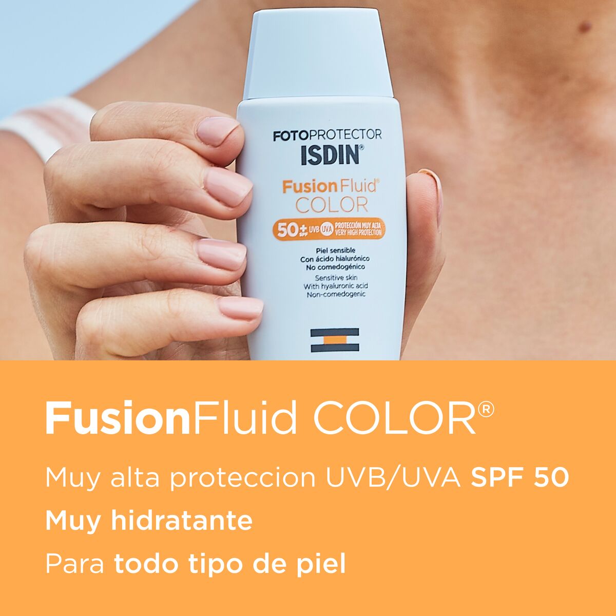 ISDIN - Fotoprotector Fusion Fluid COLOR SPF 50+ - Imagen 2