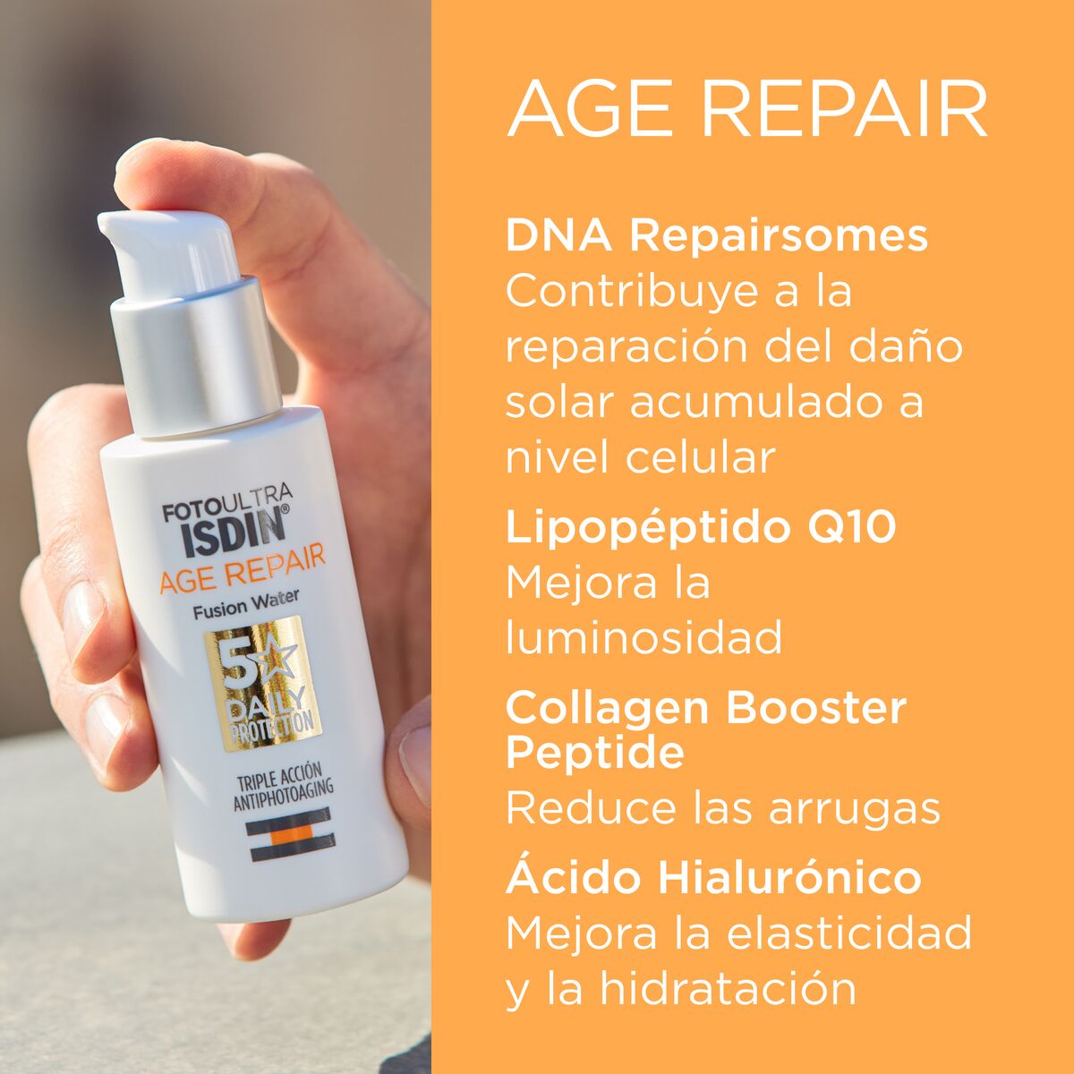 ISDIN - FOTO ULTRA AGE REPAIR TEXTURA WATER ULTRALIGERA SPF 50 - Imagen 3
