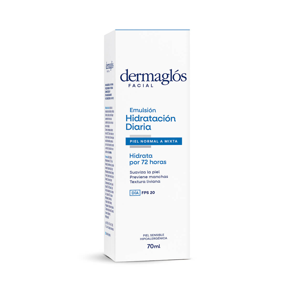DERMAGLOS - EMULSION FACIAL HIDRATANTE DE DIA CON FPS 20 X 70G - Imagen 2