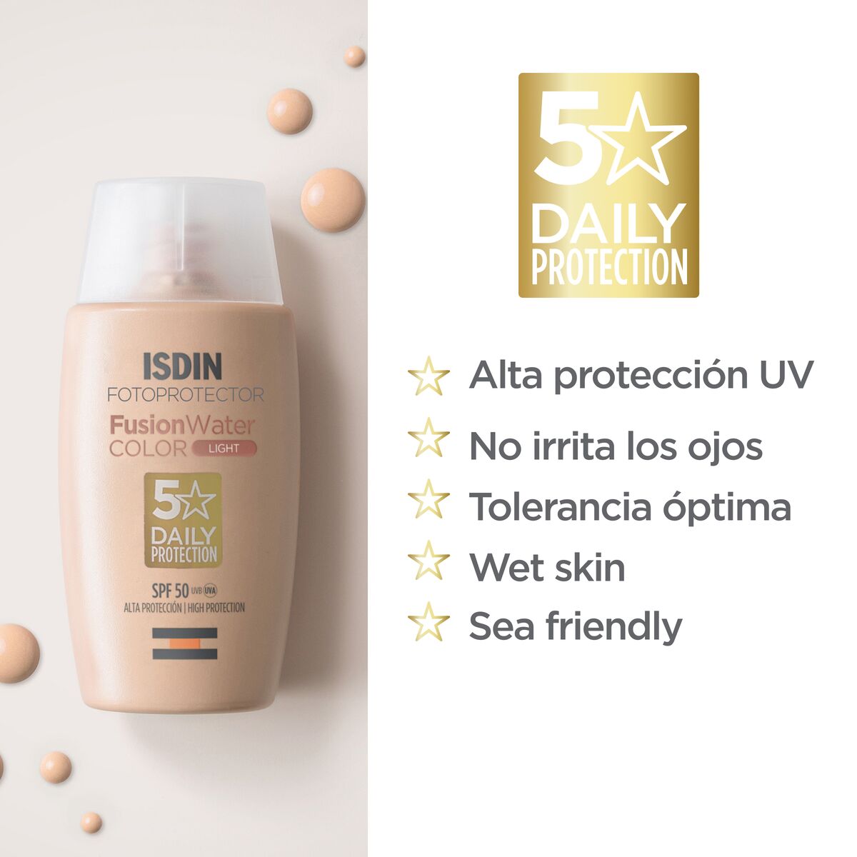 ISDIN - FOTOPROTECTOR FUSION WATER COLOR LIGHT SPF 50 - Imagen 2