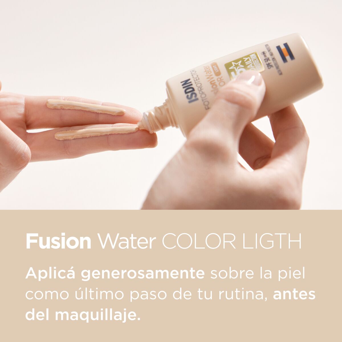 ISDIN - FOTOPROTECTOR FUSION WATER COLOR LIGHT SPF 50 - Imagen 3
