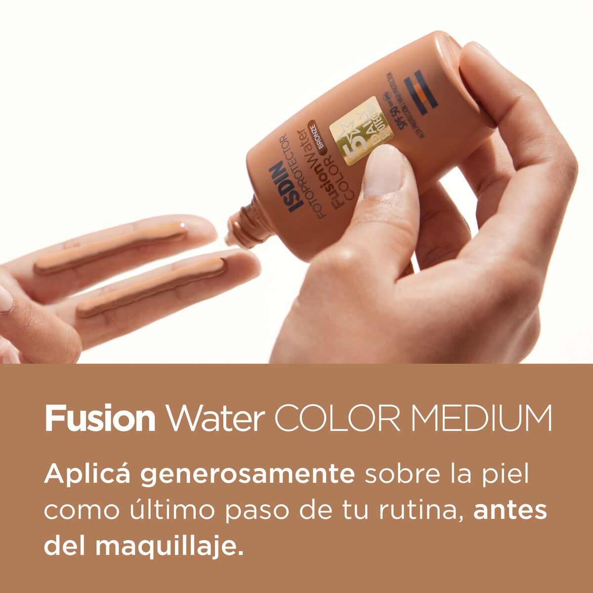 ISDIN - FOTOPROTECTOR FUSION WATER MAGIC COLOR BRONZE SPF 50 - Imagen 3