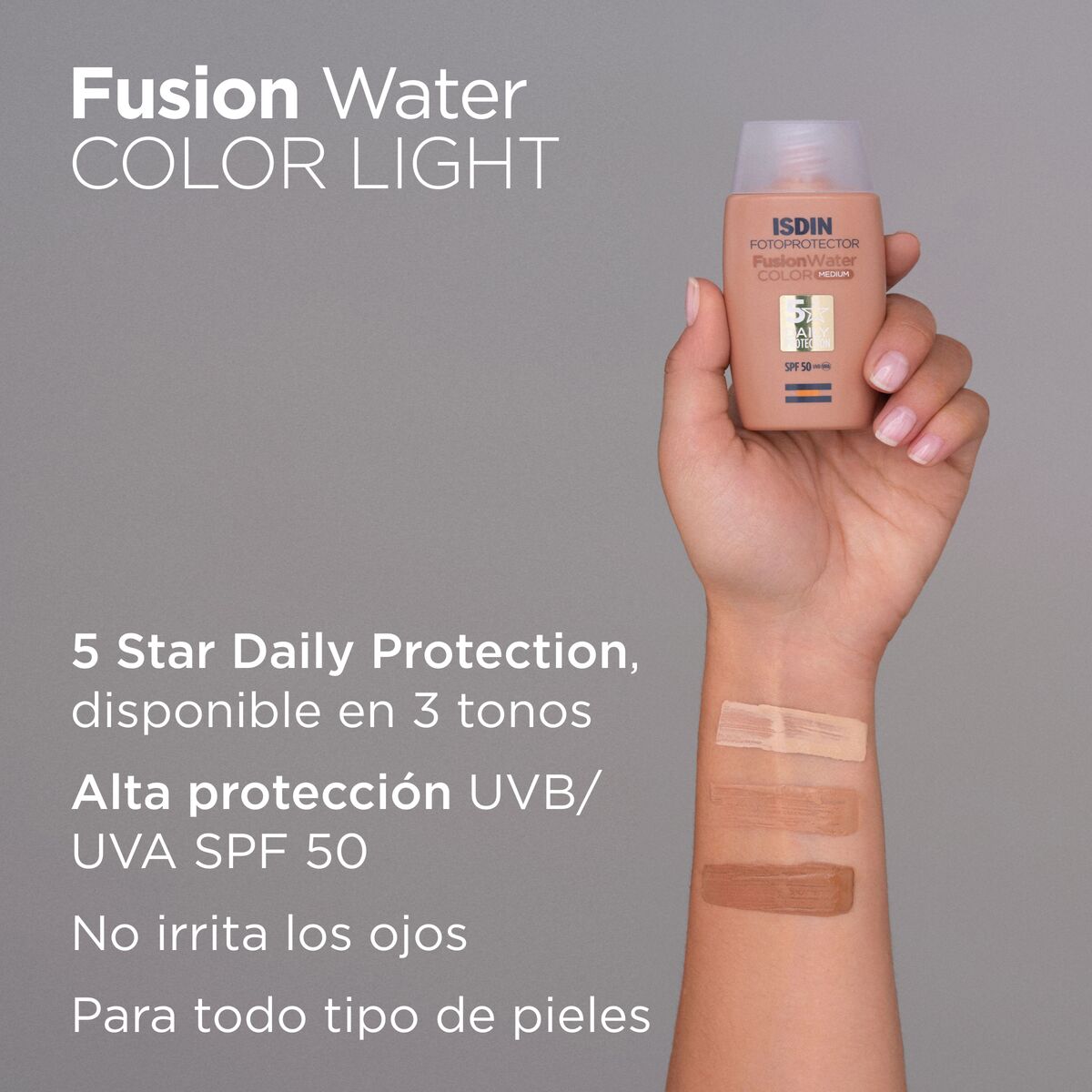 ISDIN - Fotoprotector Fusion Water Color Medium SPF 50 - Imagen 2
