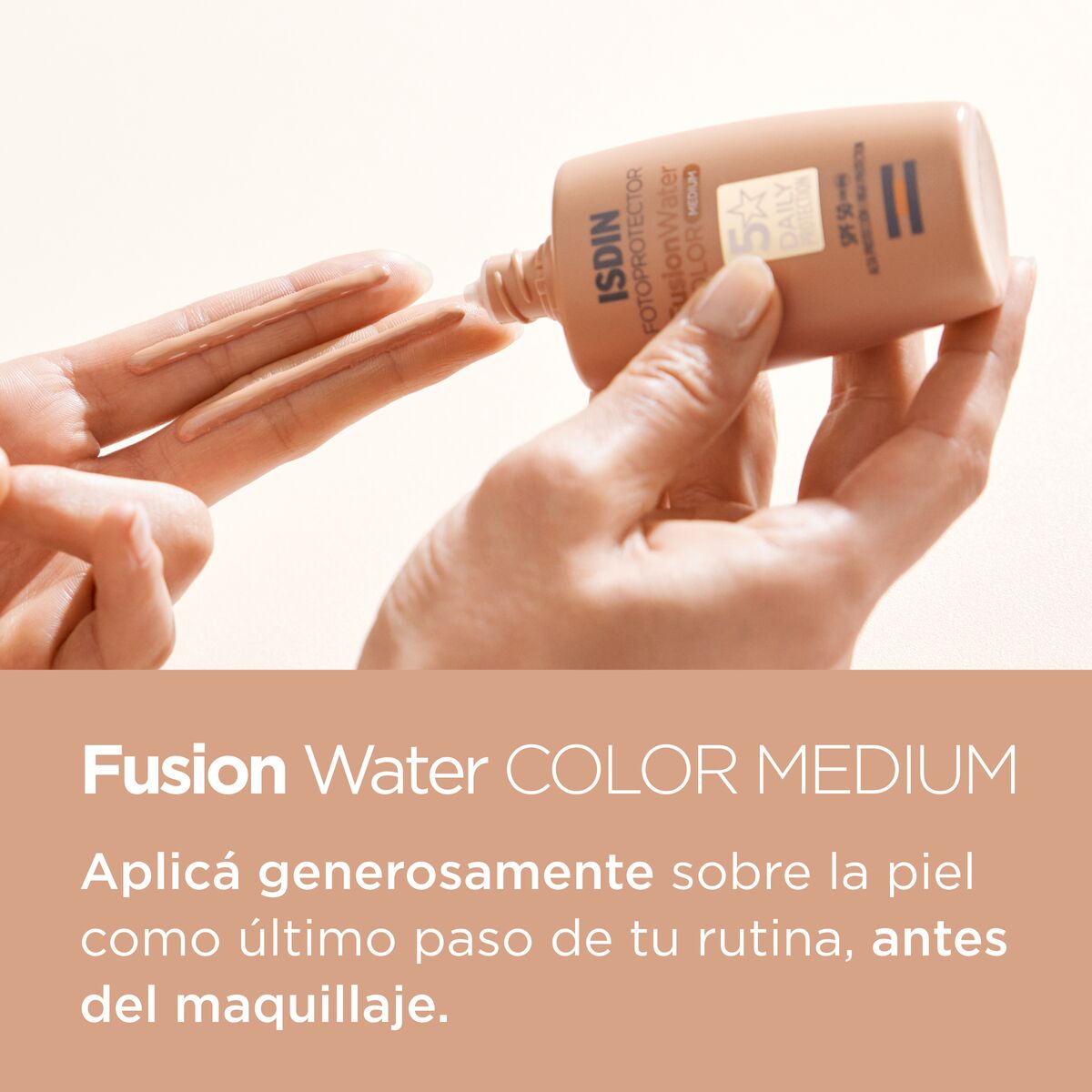 ISDIN - Fotoprotector Fusion Water Color Medium SPF 50 - Imagen 3