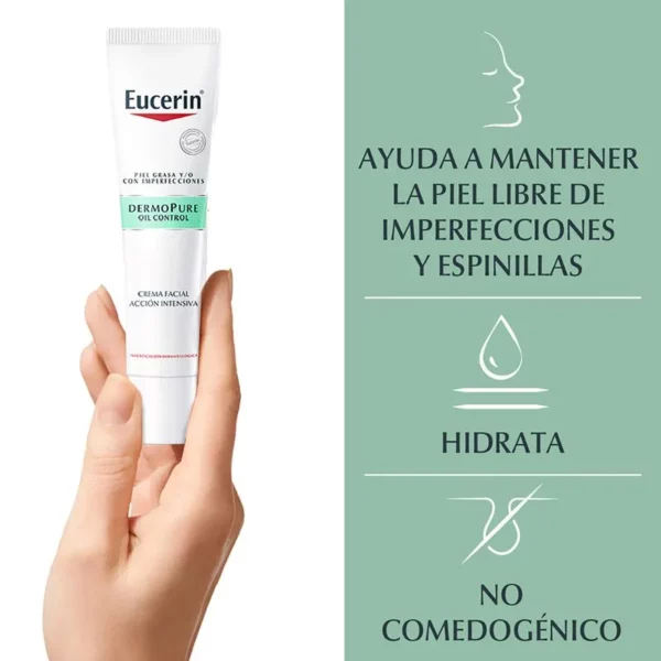 EUCERIN - DermoPure Oil Control - Crema Facial Intensiva de Noche - Imagen 2
