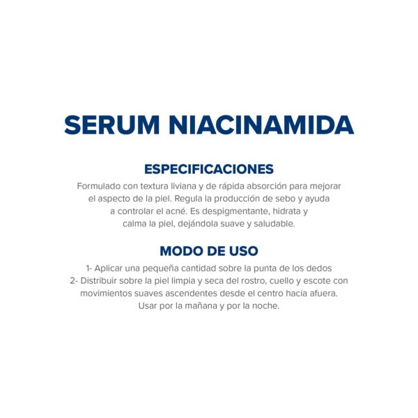 DERMAGLOS - FACIAL SERUM NIACINAMIDA x 30ML. - Imagen 5