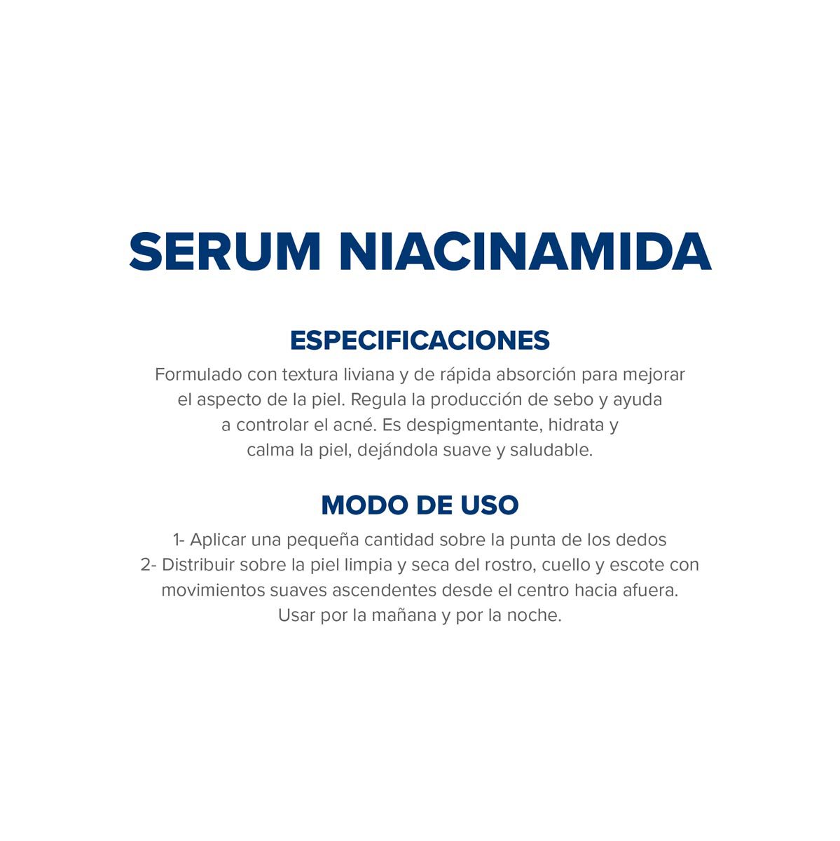 DERMAGLOS - FACIAL SERUM NIACINAMIDA x 30ML. - Imagen 5