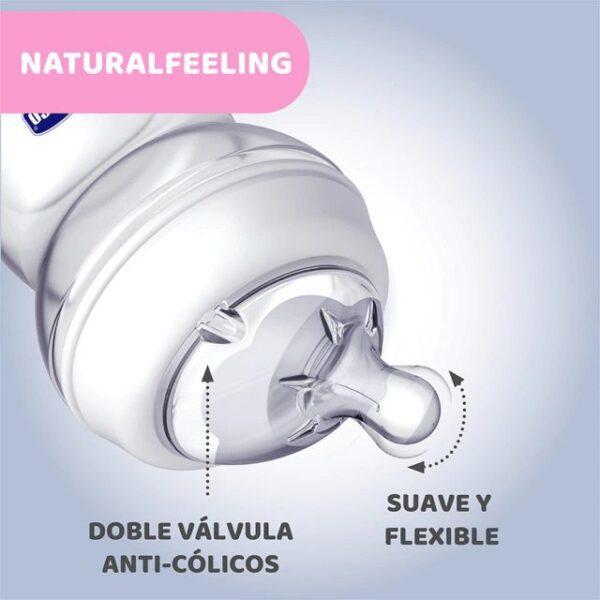 CHICCO - Mamadera NaturalFeeling 150ml 0m+ - Imagen 2