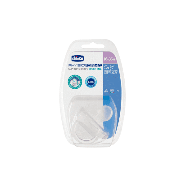 CHICCO - CHUPETE SILICONA PHYSIO SOFT +16M TRASLUCIDO X1 - Imagen 3