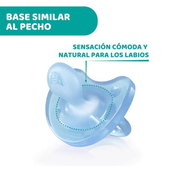 CHICCO - Chupete Physio Soft Sil. 0-6m Azul - Imagen 3
