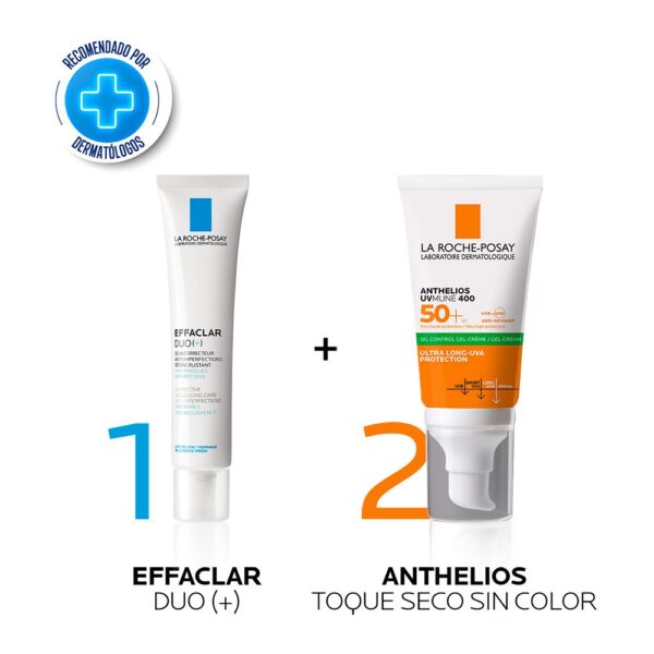 COMBO LA ROCHE POSAY - Effaclar Dúo (+) + Anthelios Toque Seco Sin Color
