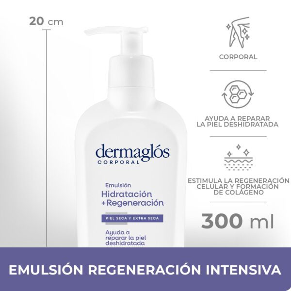 DERMAGLOS C HID + REGENERACIÀN EM 300 ML EMULS.X 300 ML - Imagen 2