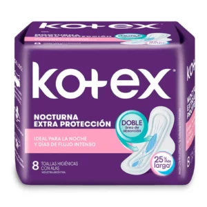KOTEX TOALLA FEMENINA NOCTURNA x8