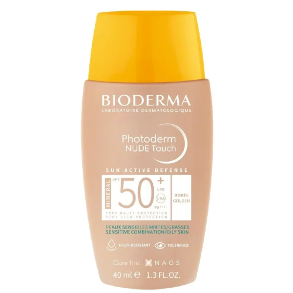 BIODERMA PHOTODERM NUDE TOUCH MINERAL SPF50+ DORADO CREMA x40ml