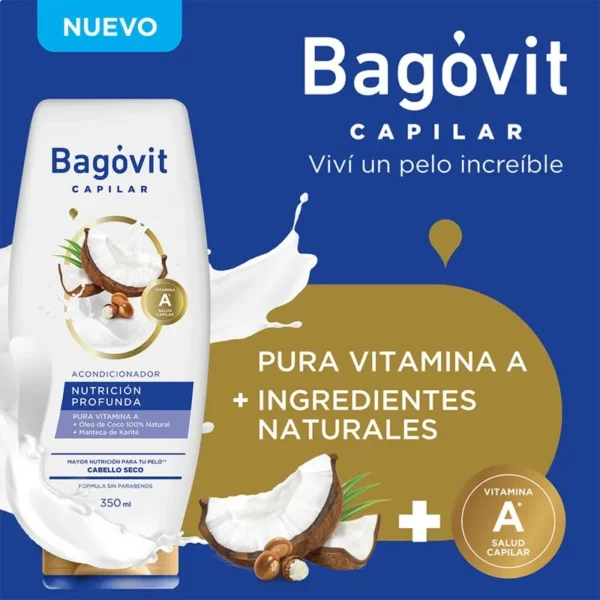 BAGOVIT CAPILAR ACONDICIONADOR NUTRICION PROFUNDA x350 ML - Imagen 4