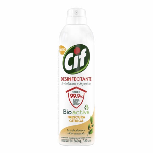 CIF DESINFECTANTE DE AMBIENTES FRESCURA CITRICA AEROSOL x260ml