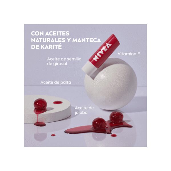 NIVEA - PROTECTOR LABIAL HUMECTANTE CHERRY SHINE - Imagen 3
