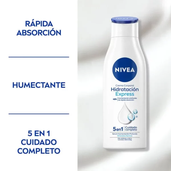 NIVEA CREMA CORPORAL HIDRATACIÓN EXPRESS x250ML - Imagen 2