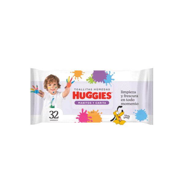 HUGGIES TOALLAS HUMEDAS MANOS Y CARITAS x32