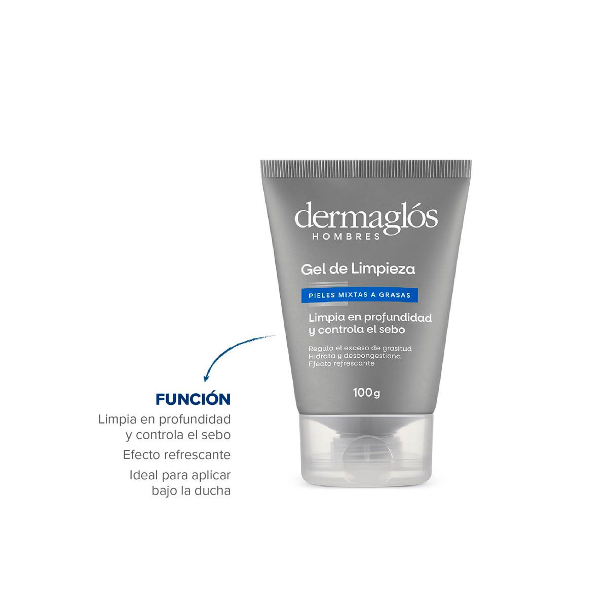 DERMAGLOS - GEL DE LIMPIEZA HOMBRE x100G - Imagen 3