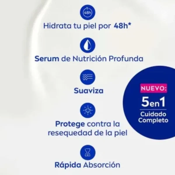 NIVEA CREMA CORPORAL EXTRA SECA RAPIDA ABSORCIÓN x250ML - Imagen 3