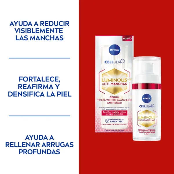 NIVEA FACIAL SERUM LUMINOUS 630 ANTI EDAD x30ML - Imagen 3