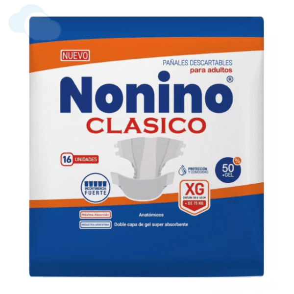 NONINO CLASICO PAÑAL PARA ADULTO ELASTIZADO T. XG x16