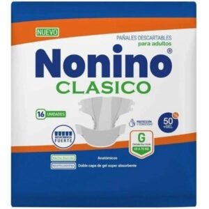 NONINO PAÑAL ELASTIZADO CLASICO G x16