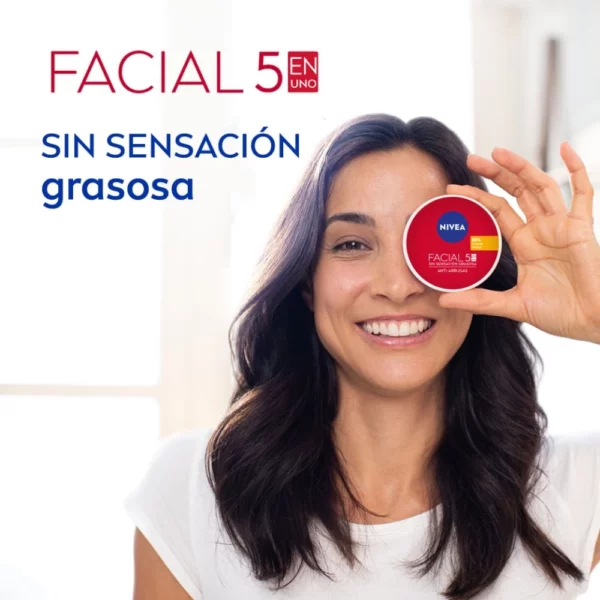 NIVEA- CREMA FACIAL 5 EN 1 ANTI ARRUGAS x100ml - Imagen 2