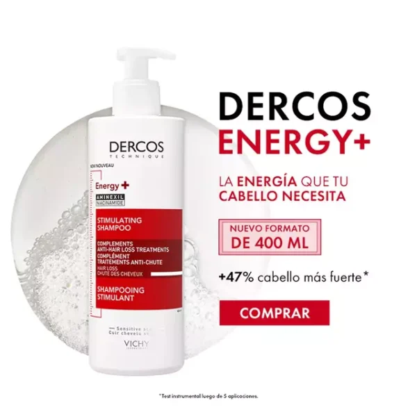 DERCOS AMINEXIL SHAMPOO ENERGY x400ML - Imagen 2