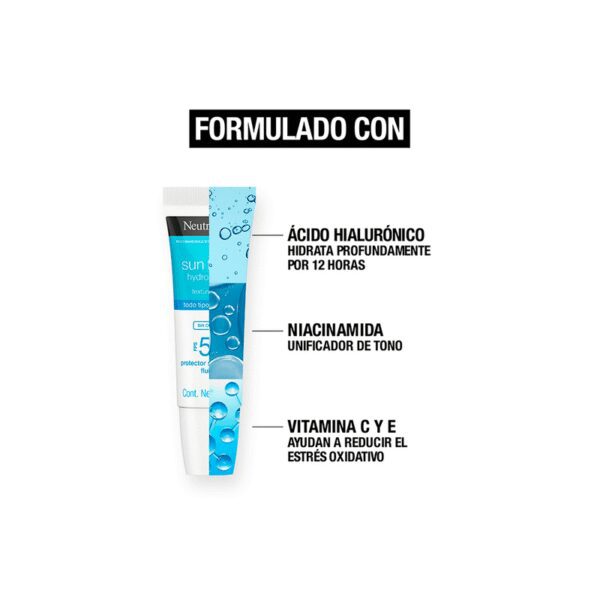 NEUTROGENA HB PROTECOR SOLAR FACIAL S/COLOR x40ML - Imagen 2