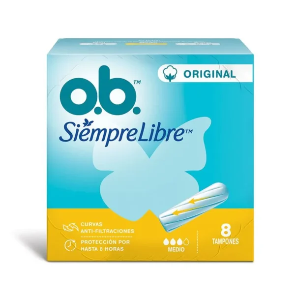 SIEMPRE LIBRE TAMPONES MEDIO x8
