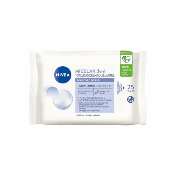 NIVEA TOALLITAS DESMAQUILLANTES 3 en 1 x25