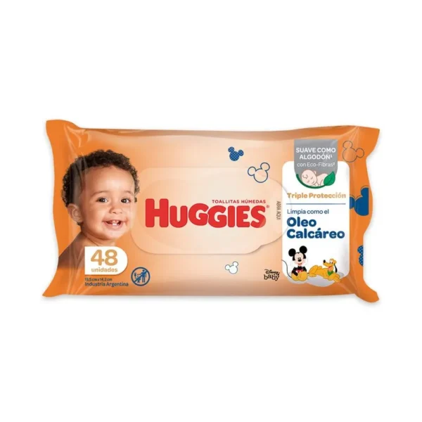 HUGGIES TOALLAS HUMEDAS CON OLEO CALCÁREO x48