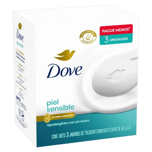 DOVE JABON PIEL SENSIBLE X3 X90