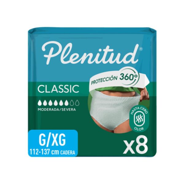 PLENITUD CLASSIC ROPA INTERIOR G/XG x8