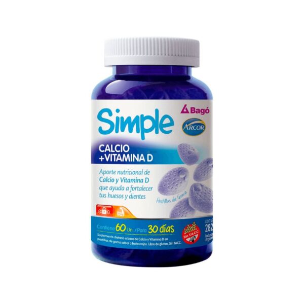 SIMPLE CALCIO + VITAMINA D PASTILLAS DE GOMA X 60
