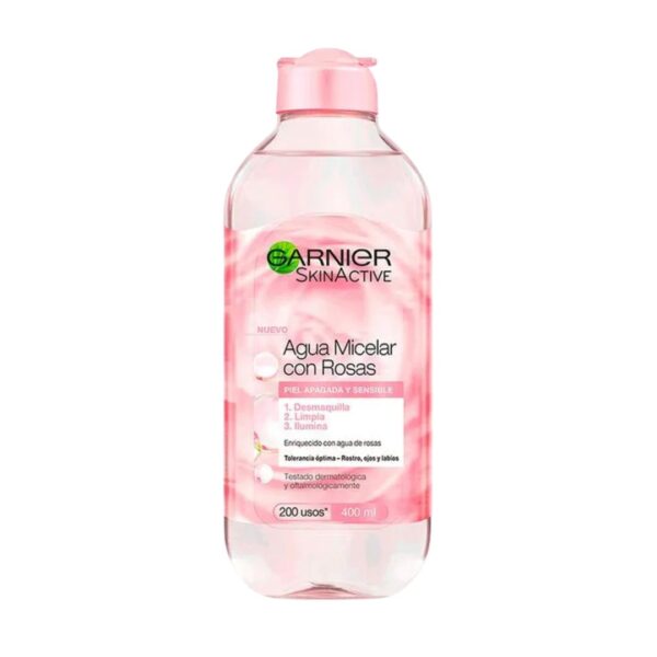GARNIER AGUA MICELAR CON AGUA DE ROSAS x400ML