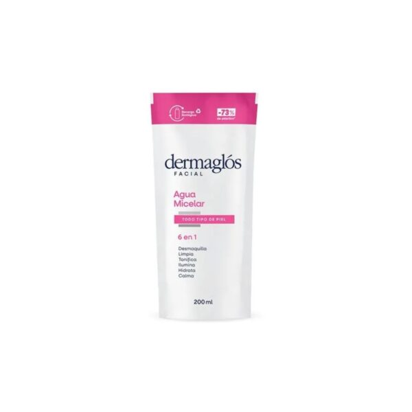 DERMAGLOS FACIAL AGUA MICELAR REFILL LOCIÓN x200ML