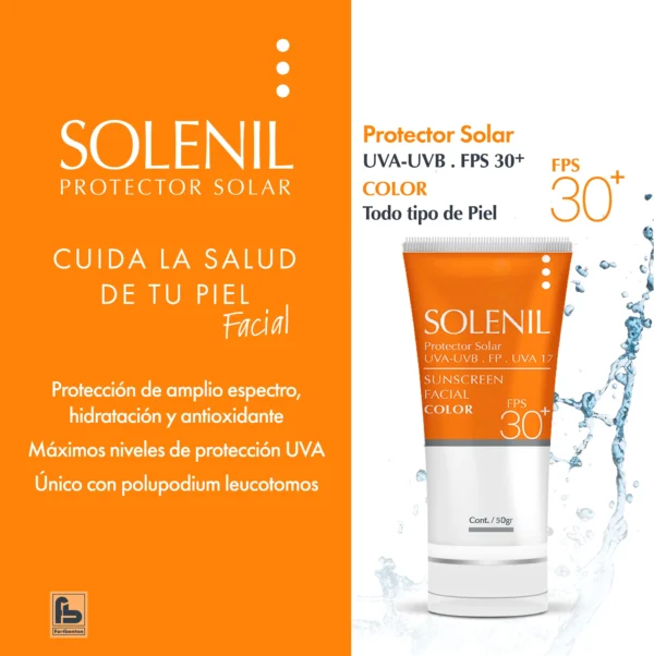 SOLENIL PROTECTOR SOLAR FACIAL C/COLOR x50G - Imagen 2