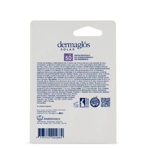 DERMAGLOS LINEA SOLAR FPS50 BARRA PROTEC.X 14G - Imagen 3