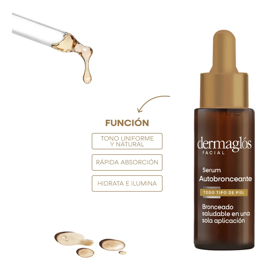 DERMAGLOS - FACIAL SERUM AUTOBRONCEANTE X 25 ML - Imagen 5
