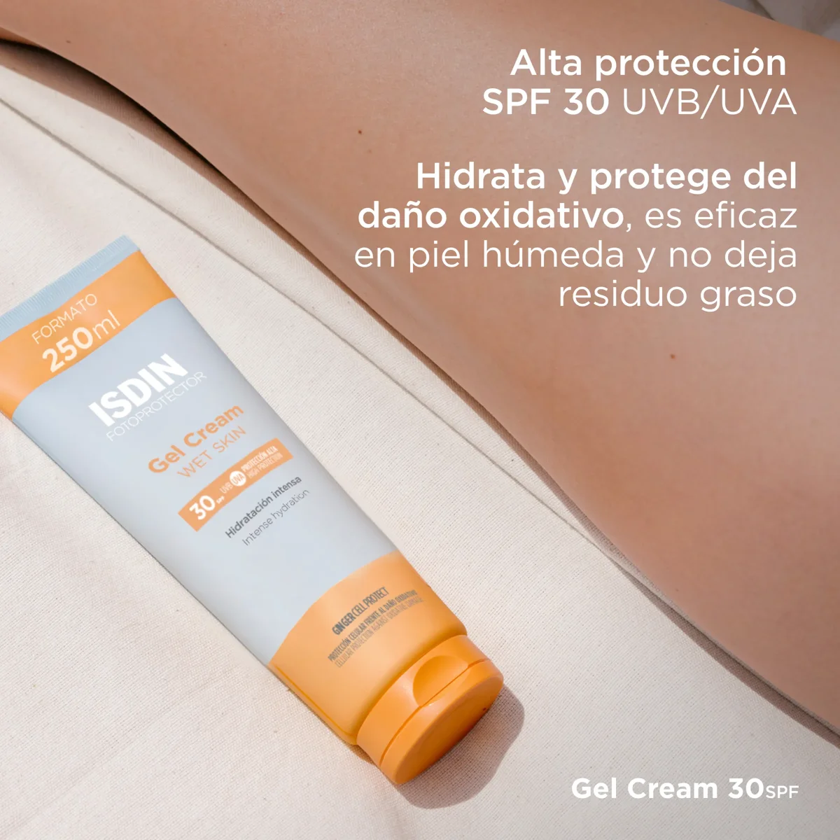 ISDIN - FOTO GEL CREAM WET SKIN SPF 30 X 250 ML - Imagen 2