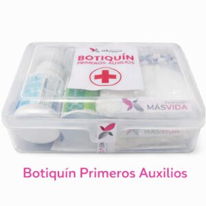 MAS VIDA BOTIQUIN  PRIMEROS AUX. CAJA TRANSPARENTE X 1