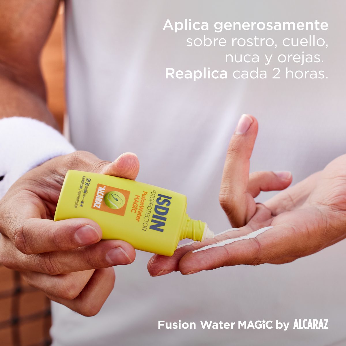 ISDIN - FOTOPROTECTOR FUSION WATER MAGIC BY ALCARAZ SPF50 50ML - Imagen 3