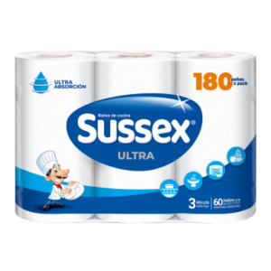 SUSSEX ROLLO DE COCINA ULTRA X 3 X 60 PAÑOS