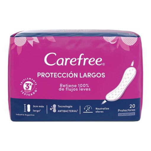 CAREFREE PROTECTORES DIARIOS LARGOS CON PERFUME X 20