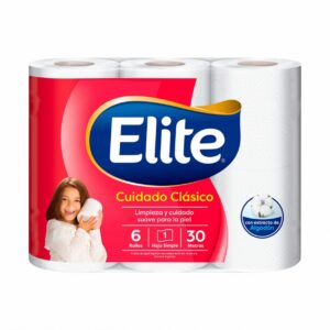 ELITE PAPEL HIGENICO CUIDADO CLASICO X 6 X 30 CM